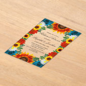 Backyard Summer Floral Probe Dinner Acryleinladungen (Ablage )