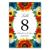 Backyard Summer Floral Tischnummer (Vorderseite)