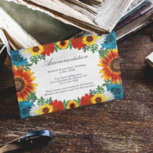 Backyard Summer Floral Unterkunft Begleitkarte