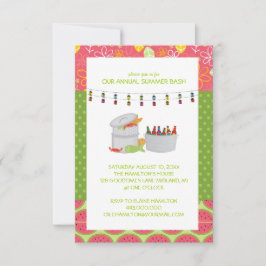 Backyard Summer Seafood Party Einladungen