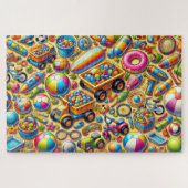 "Backyard Toy Blast" - Jigsaw Puzzle (Horizontal)