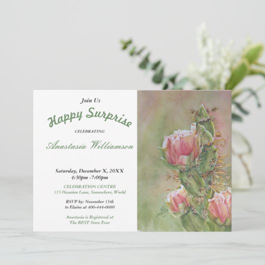 BACKYARD ÜBERRASCHENDE PARTY EINLADUNG (Stehend Vorderseite)