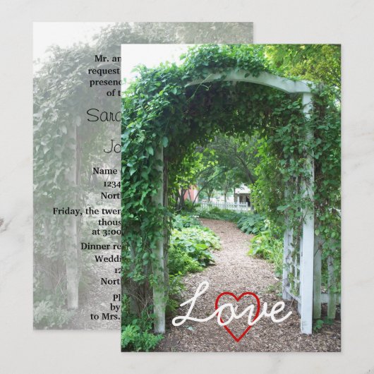 Backyard Wedding - Einladung zur Hochzeit (Vorne/Hinten)