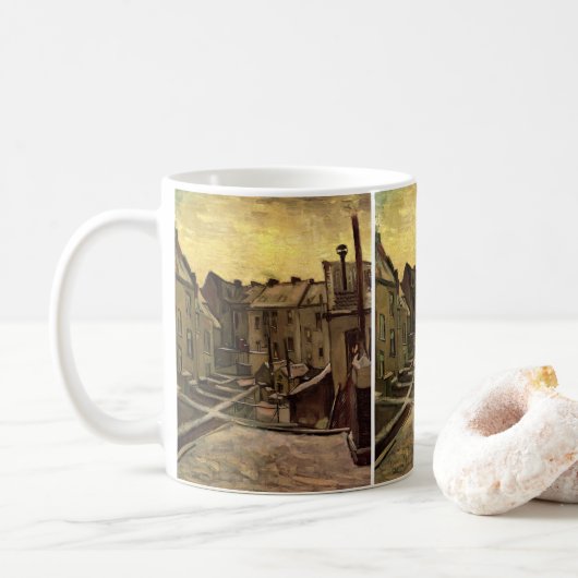 Backyards of Old Houses by Vincent van Gogh Kaffeetasse (Mit Donut)