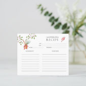 Backzubehör für Ferien Rezept Karte (Stehend Vorderseite)
