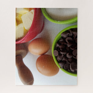 Backzutaten mit Schokoladenchips Puzzle