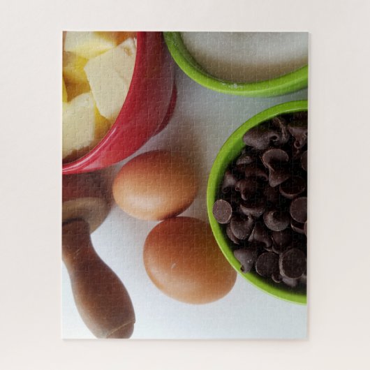 Backzutaten mit Schokoladenchips Puzzle (Vertikal)