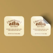 Backzutaten Quadratischer Aufkleber