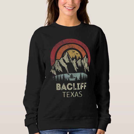 Bacliff Texas Mountain Sunset Sunrise Kayaking Sweatshirt (Vorderseite)