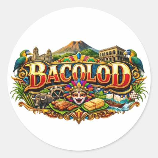 BACOLOD RUNDER AUFKLEBER (Vorderseite)