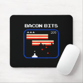 Bacon 8-Bit Video Game Player Retro Nerd Geek Mousepad (Mit Mouse)