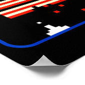Bacon 8-Bit Video Game Player Retro Nerd Geek Poster (Ecke)