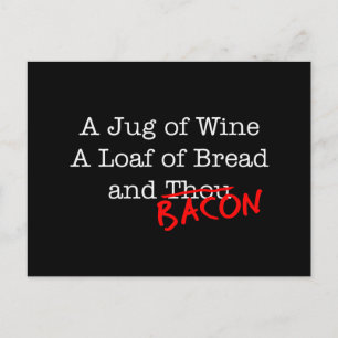 Bacon A Jug of Wine Postkarte