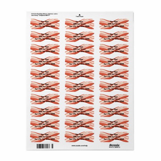 Bacon Address Labels (Vorne)