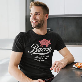 Bacon American Carnivore Frühstück Retro T-Shirt