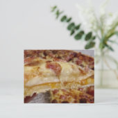Bacon and Cheese Breakfast Pizza Rezept Postkarte (Stehend Vorderseite)