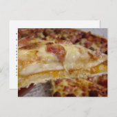Bacon and Cheese Breakfast Pizza Rezept Postkarte (Vorne/Hinten)