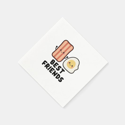 Bacon and Egg Best Friends Serviette (Ecke)