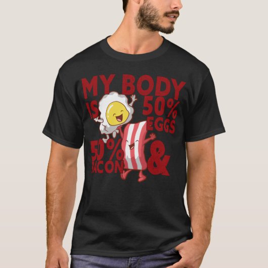Bacon And Eggs Breakfast Fastfood Food Lover vinta T-Shirt (Vorderseite)