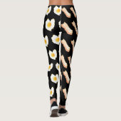 Bacon and Eggs Frühstück Liebhaber von Wasserfarbe Leggings (Rückseite)