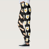 Bacon and Eggs Frühstück Liebhaber von Wasserfarbe Leggings (Links)