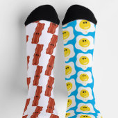 Bacon and Eggs Fun Mismatch Socken (Oben)