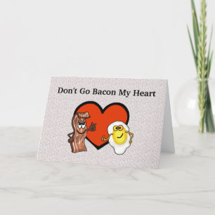 Bacon and Eggs Funny Valentine's Day Card Karte