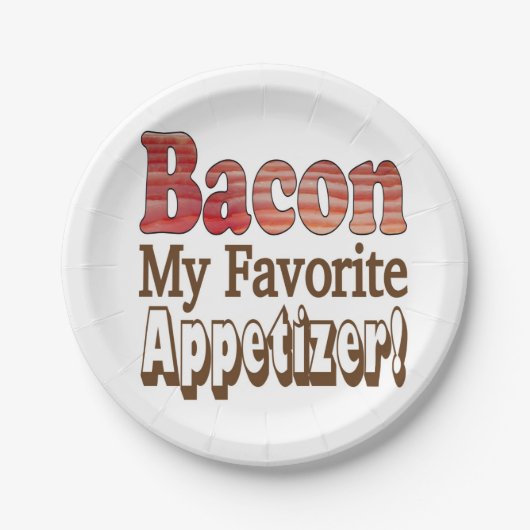 Bacon Appetizer Paper Plate Pappteller (Vorderseite)