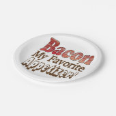 Bacon Appetizer Paper Plate Pappteller (Schrägansicht)