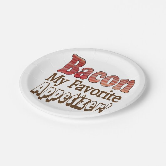 Bacon Appetizer Paper Plate Pappteller (Schrägansicht)