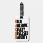 Bacon Attitude Gepäckanhänger (Rückseite vertikal)