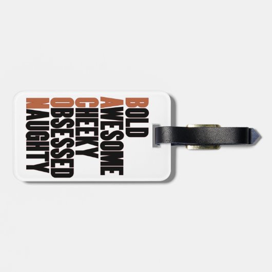 Bacon Attitude Gepäckanhänger (Rückseite horizontal)