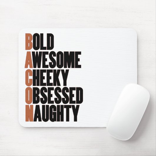 Bacon Attitude Mousepad (Mit Mouse)
