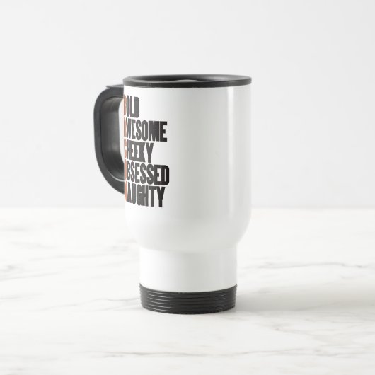 Bacon Attitude Reisebecher (Vorderseite Links)