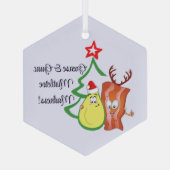 Bacon & Avocado Weihnachtsschmuck - Festliches Ess (Rückseite)