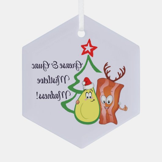 Bacon & Avocado Weihnachtsschmuck - Festliches Ess (Rückseite)