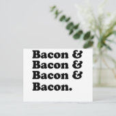 Bacon & Bacon & Bacon & Bacon - Bacon ist toll! Postkarte (Stehend Vorderseite)
