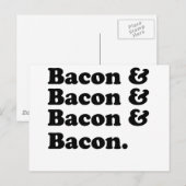 Bacon & Bacon & Bacon & Bacon - Bacon ist toll! Postkarte (Vorne/Hinten)