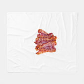 Bacon Bacon Bacon Fleecedecke (Vorderseite (Horizontal))