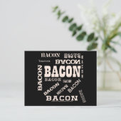 Bacon Bacon Bacon Postkarte (Stehend Vorderseite)