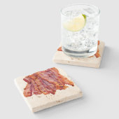 Bacon Bacon Bacon Steinuntersetzer (Seitenansicht)