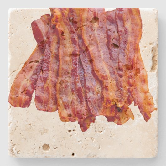 Bacon Bacon Bacon Steinuntersetzer (Vorderseite)