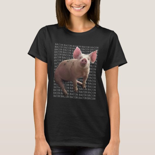 BACON BACON Niedlich und Pig Bacon T-Shirt (Vorderseite)