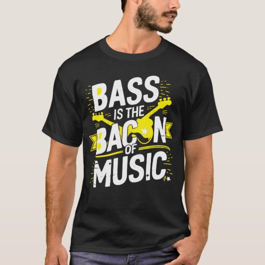 Bacon Beats - Bass Lover's T-Shirt für Music Feins (Vorderseite)