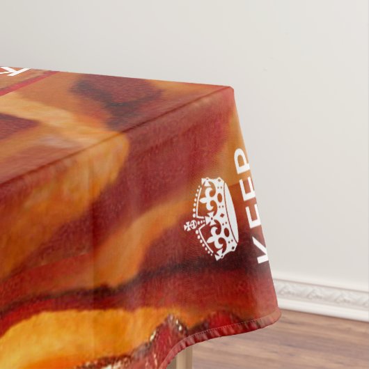 Bacon Behalte ruhig und hat Ihren Text Tischdecke (Beispiel)