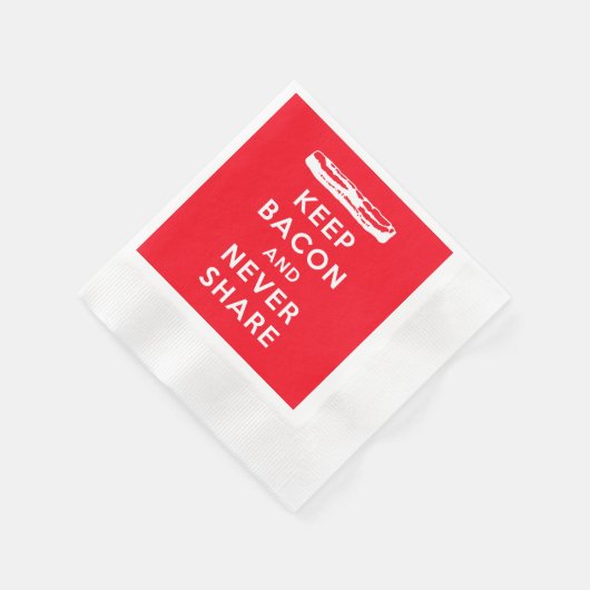 Bacon behalten und niemals freigeben serviette (Ecke)