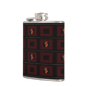 Bacon Black & Burgandy Flask Design 1 Flachmann (Links)