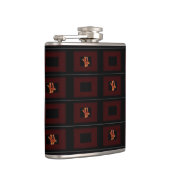 Bacon Black & Burgandy Flask Design 1 Flachmann (Rechts)