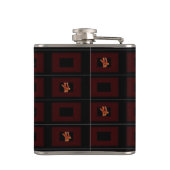 Bacon Black & Burgandy Flask Design 1 Flachmann (Rückseite)