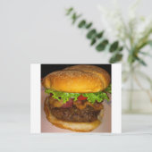 BACON BURGER POSTKARTE (Stehend Vorderseite)